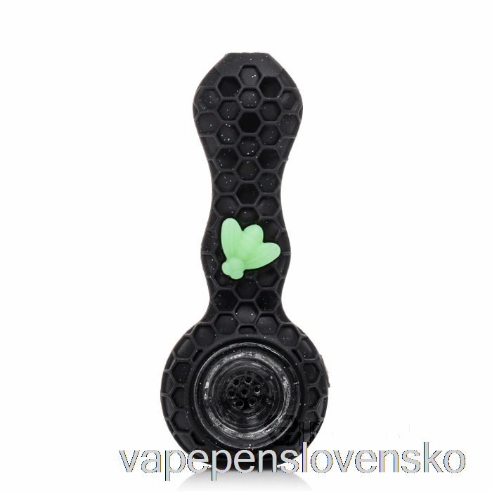Stratus Bee Silikónová Lyžička Lesklý Panter (glitter Black / Uv Green Bee) Vape Shop Bratislava